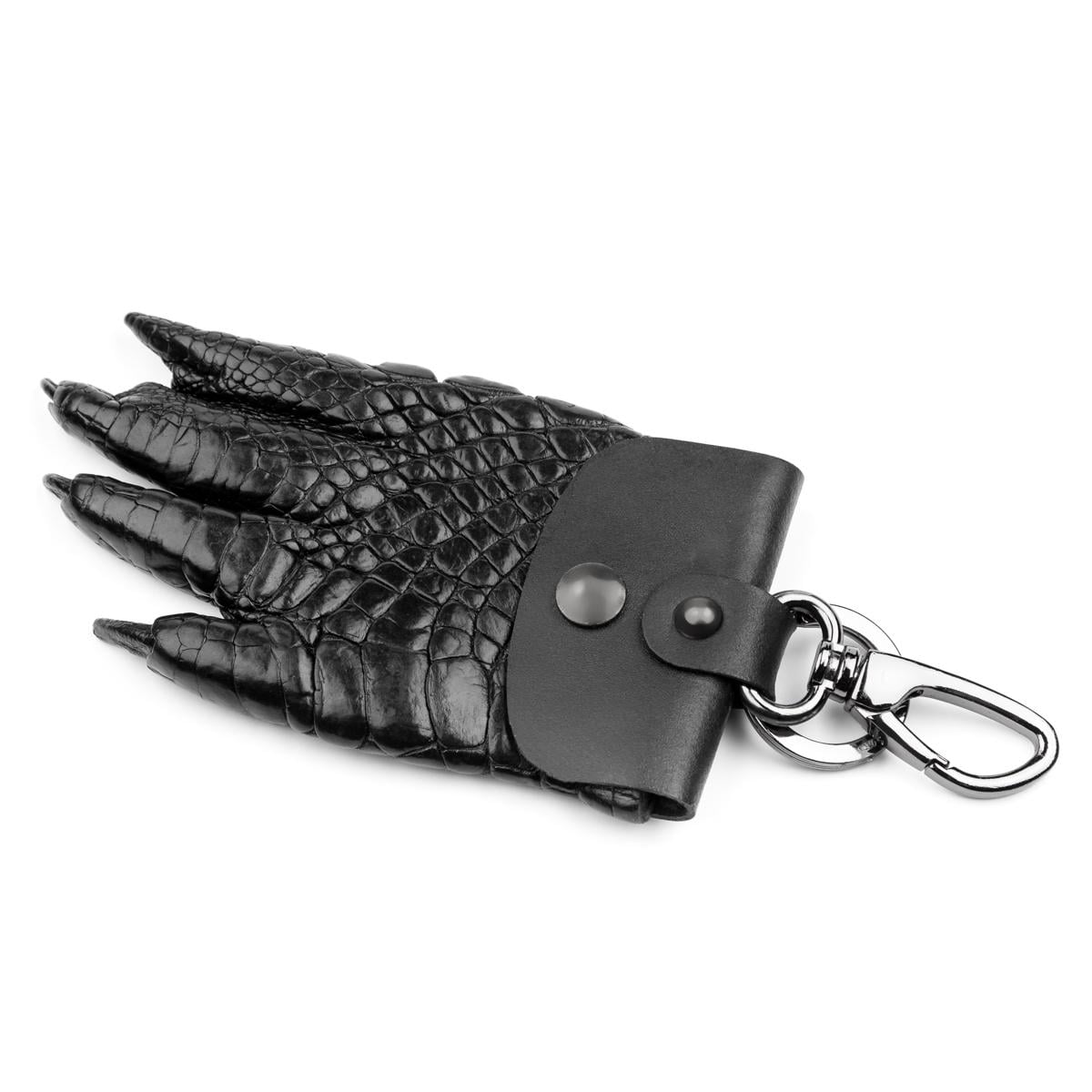 Брелок Crocodile Leather 18228 из натуральной кожи крокодила Черный