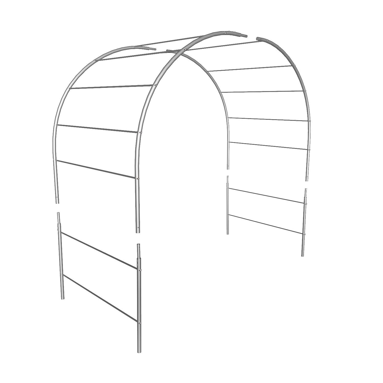 Опора для растений арка садовая 2800х2200х1330 мм d 24 мм/d 12 мм (АС-D24/D12-2800*2200*1330) - фото 3 Опора для растений арка садовая 2800х2200х1330 мм d 24 мм/d 12 мм (АС-D24/D12-2800*2200*1330) - фото 3