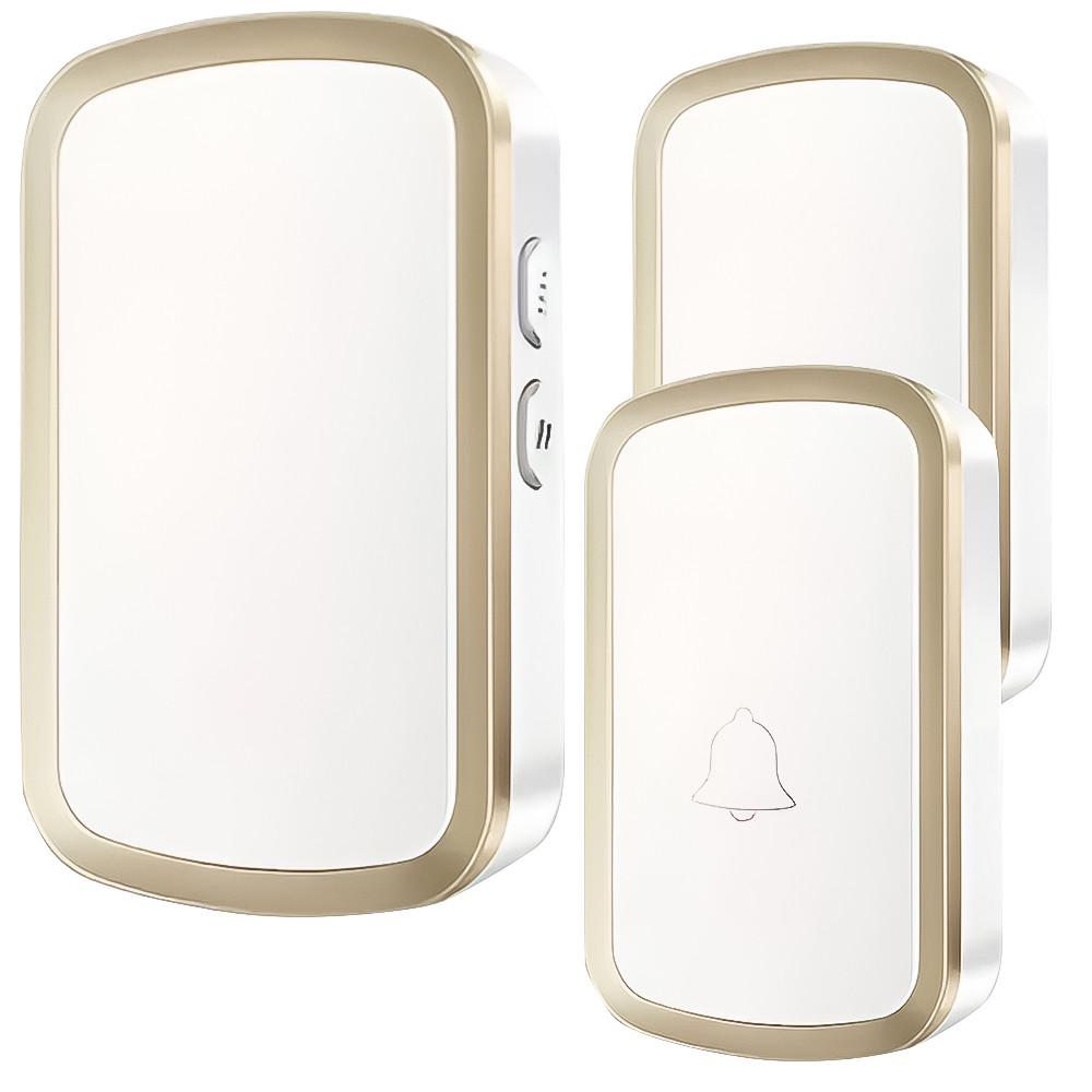 Дверний дзвінок бездротовий Digital Lion WDB-01b-1 з двома кнопками виклику на батарейках до 300м Білий (1276)