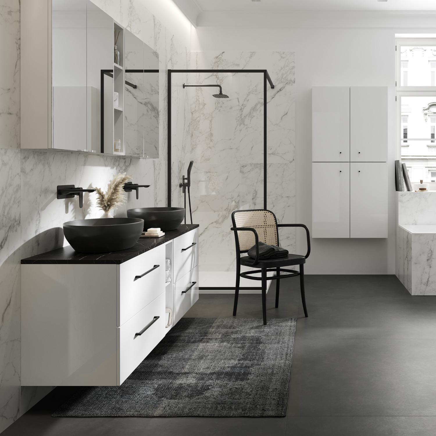 Душова стінка з тримачем Cersanit Larga Walk-in S932-140 120x200 см профиль Чорний (250833) - фото 2