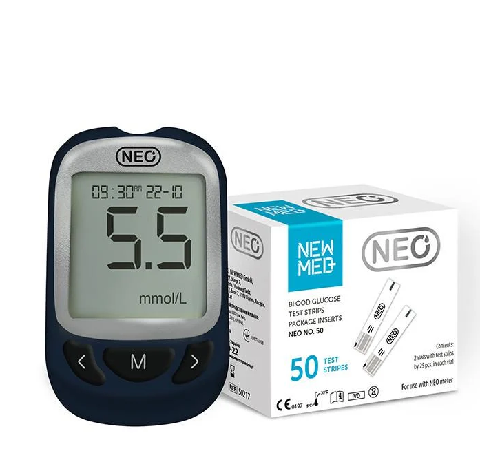 Глюкометр NewMed NEO и 50 тест-полосок Синий (MSL0217B+S0217)