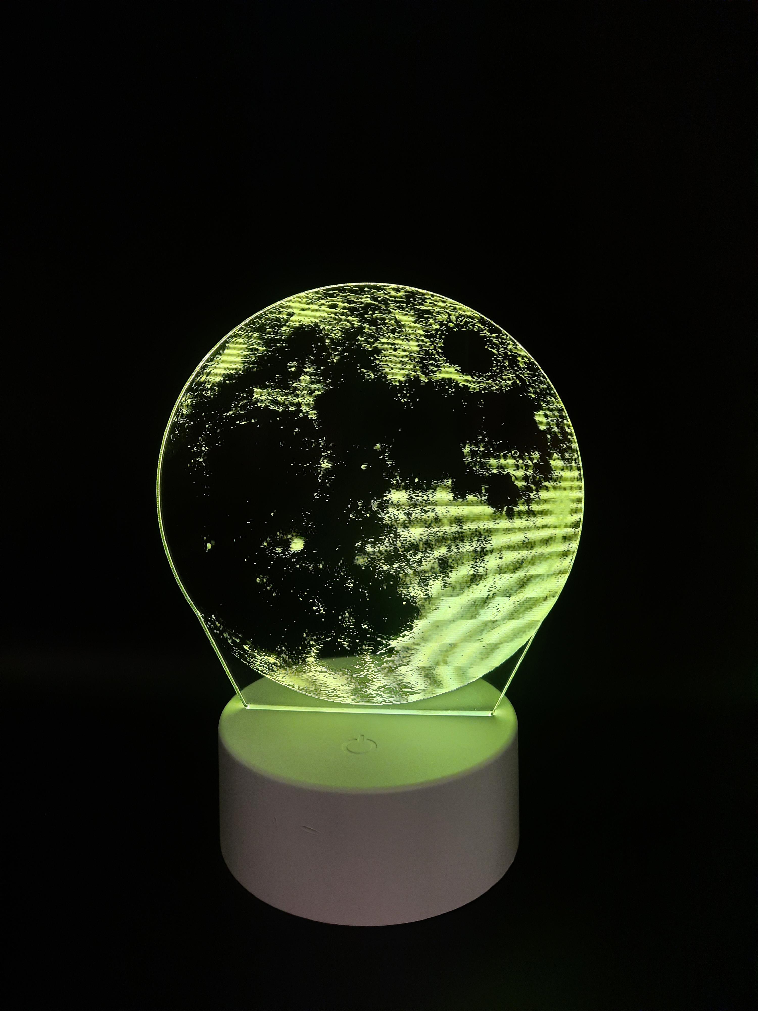 Ночник LED 3D Луна 16 цветов