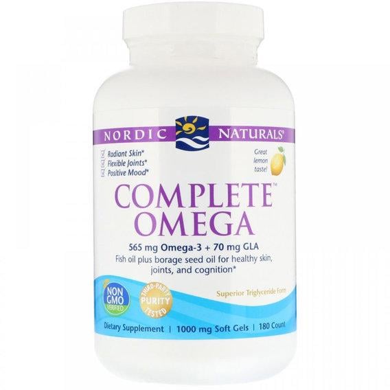 Омега 3-6-9 Nordic Naturals Complete Omega 1000 мг 180 Soft Gels Lemon