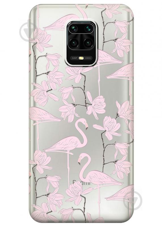 Прозрачный силиконовый чехол iSwag для Xiaomi Redmi Note 9S с рисунком - Розовые фламинго (M1686) Прозрачный силиконовый чехол iSwag для Xiaomi Redmi Note 9S с рисунком - Розовые фламинго (M1686)