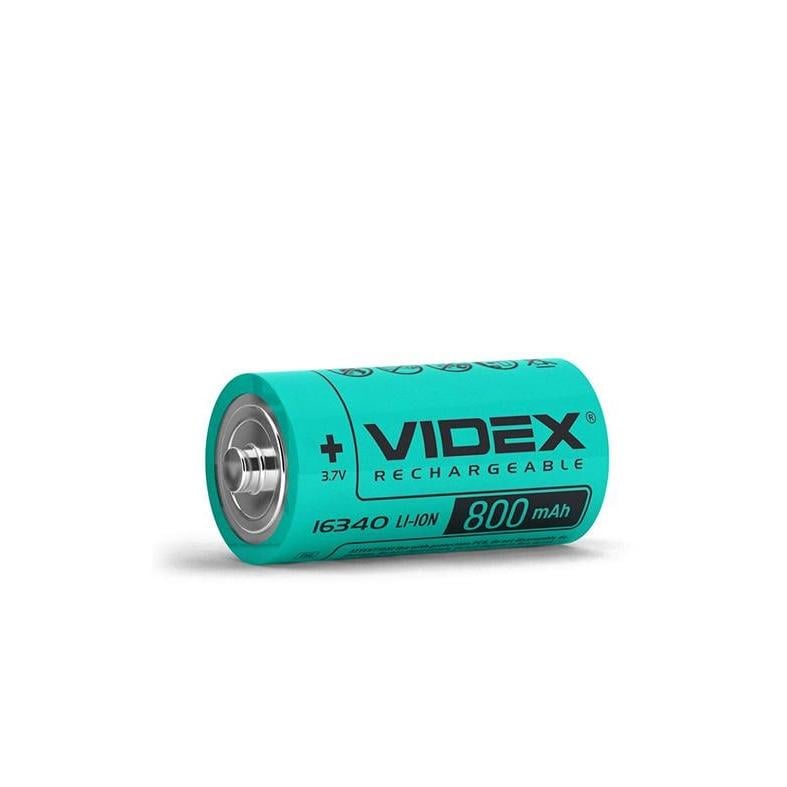 Акумулятор Videx 16340 літій-іонний без захисту 800 mAh bulk 1 шт.