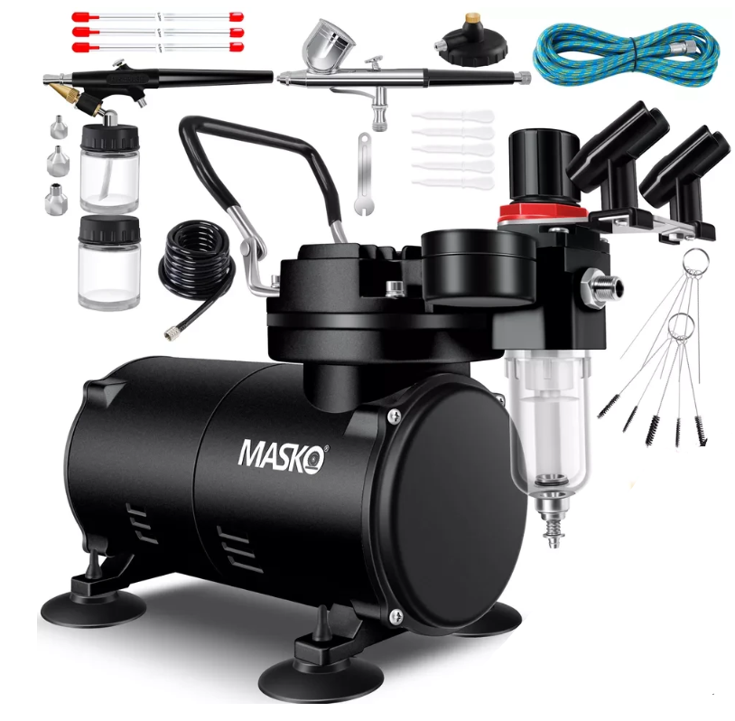 Аэрограф MASKO 1450 об/мин 1,5 л.с. Черный