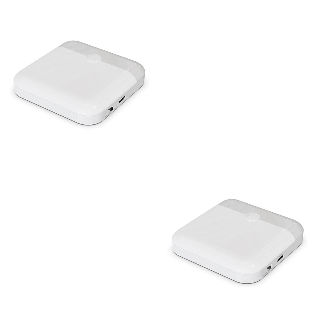 Нічник акумуляторний з датчиком руху квадратний 2 шт. Теплий білий (2018/2)