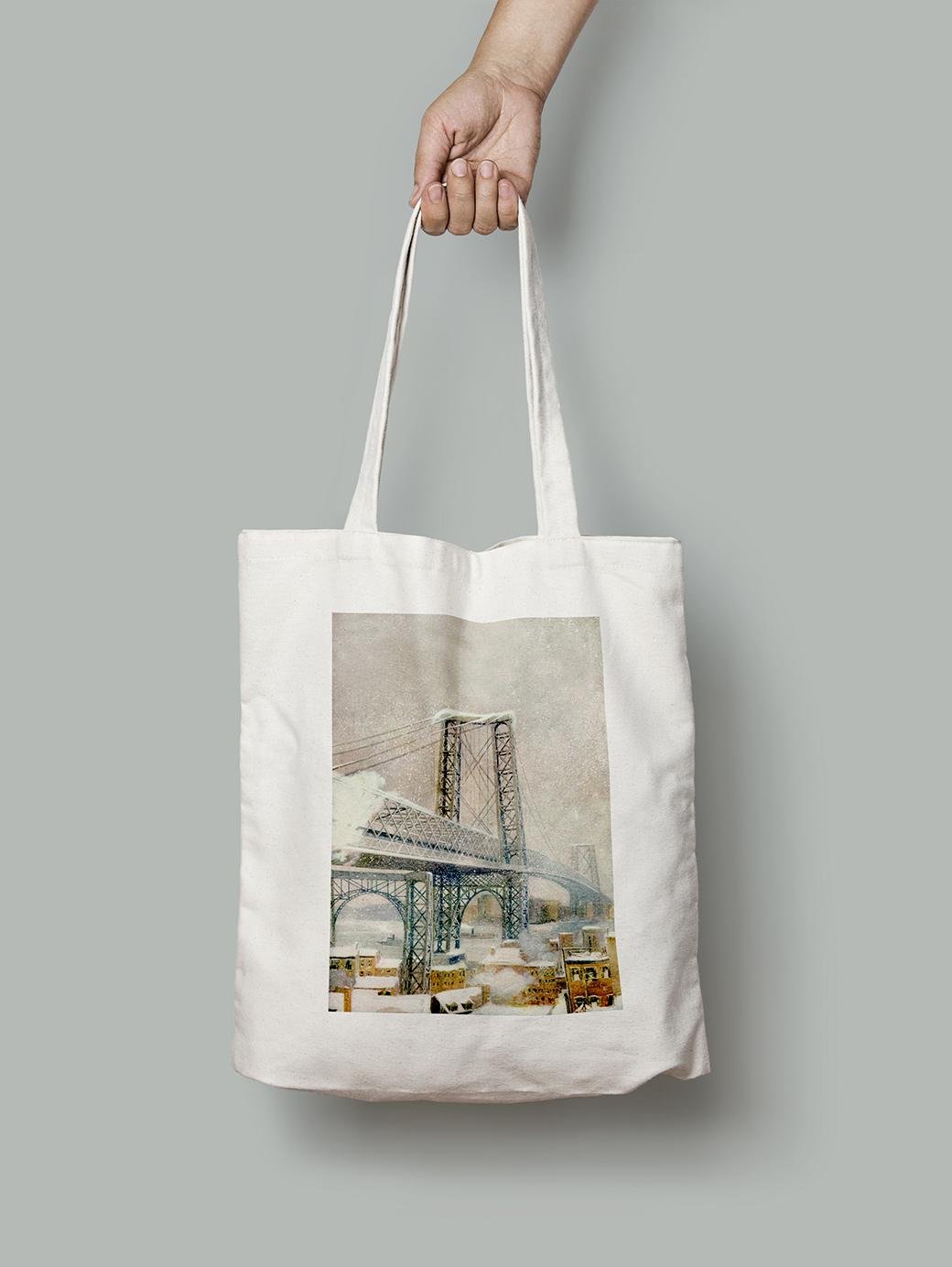 Эко-сумка Абстрактный Бруклинский мост шопер (FA08090_Bag)