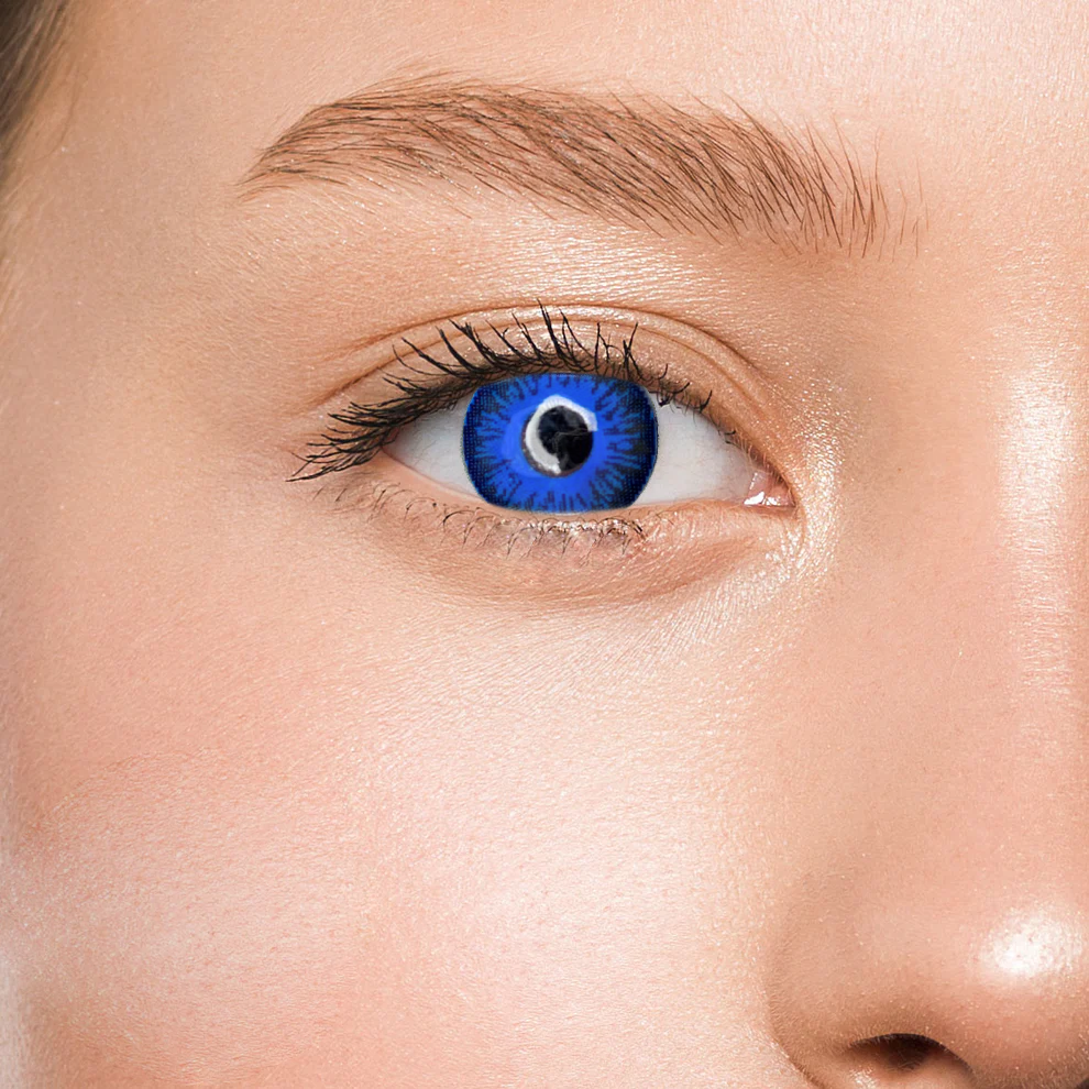 Контактные линзы синие Elite Lens Блу 1.1 +0,00 14,5 мм 2 шт. Синий (25906730)
