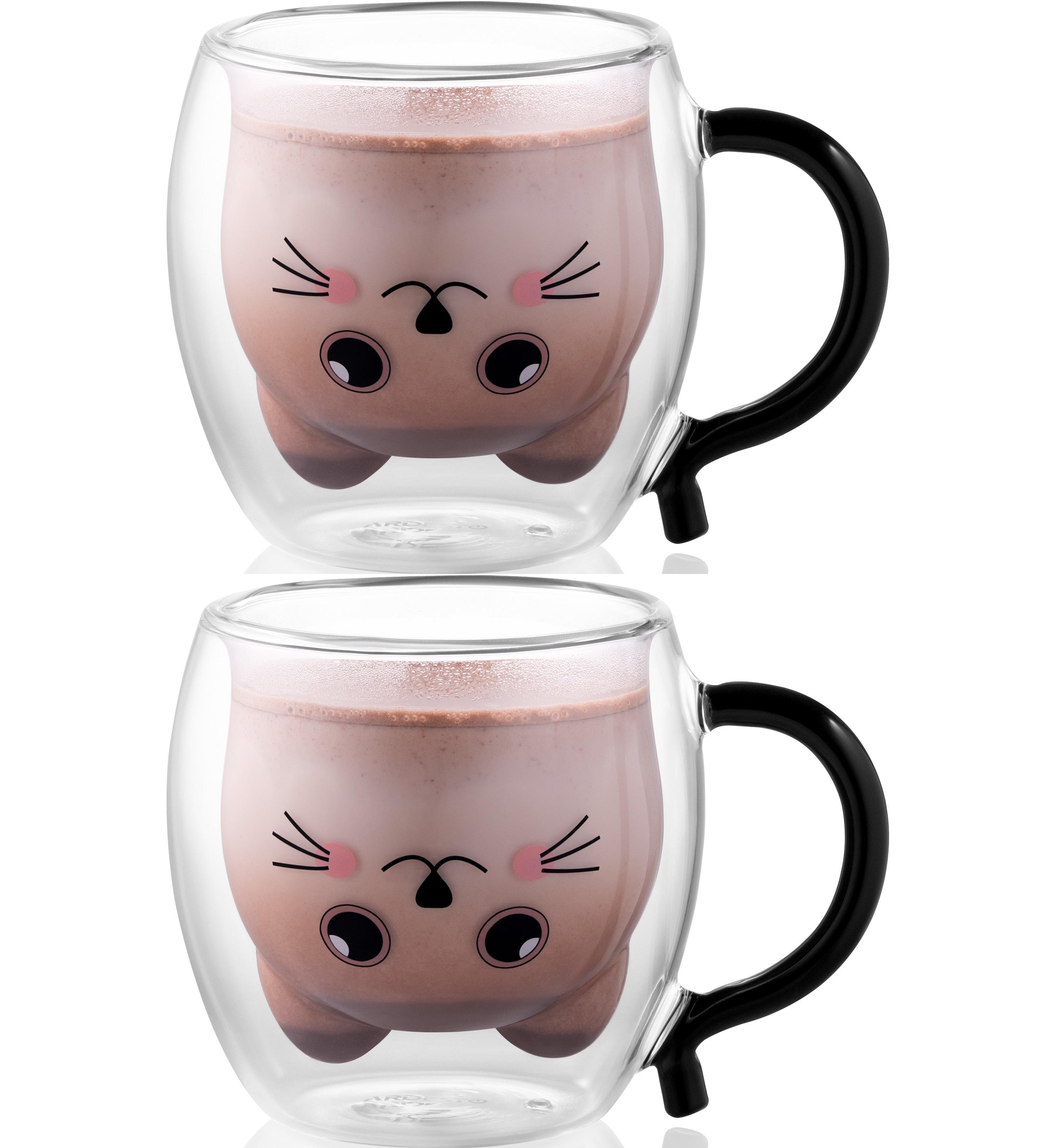 Набор чашек Ardesto Animals AR2625ACH с двойными стенками в форме кота 250 мл 2 шт. (2643) - фото 3 Набор чашек Ardesto Animals AR2625ACH с двойными стенками в форме кота 250 мл 2 шт. (2643) - фото 3