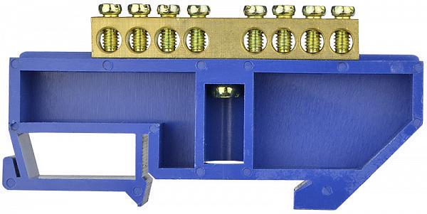 Шина нулевая АСКО-УКРЕМ ВС-4А с изолятором на Din-рейку 8 отверстий (A0150120049)