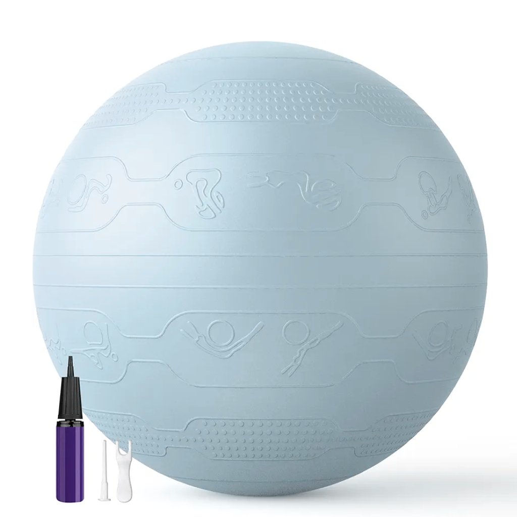 Мяч для фитнеса WCG Balance Pro Anti-Burst с насосом 65 см до 500 кг Голубой (W-FB-BP65-LB)