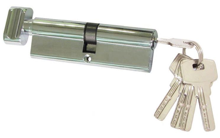 Цилиндровый механизм USK ZCi-100 50x50 ключ/поворотник Никель