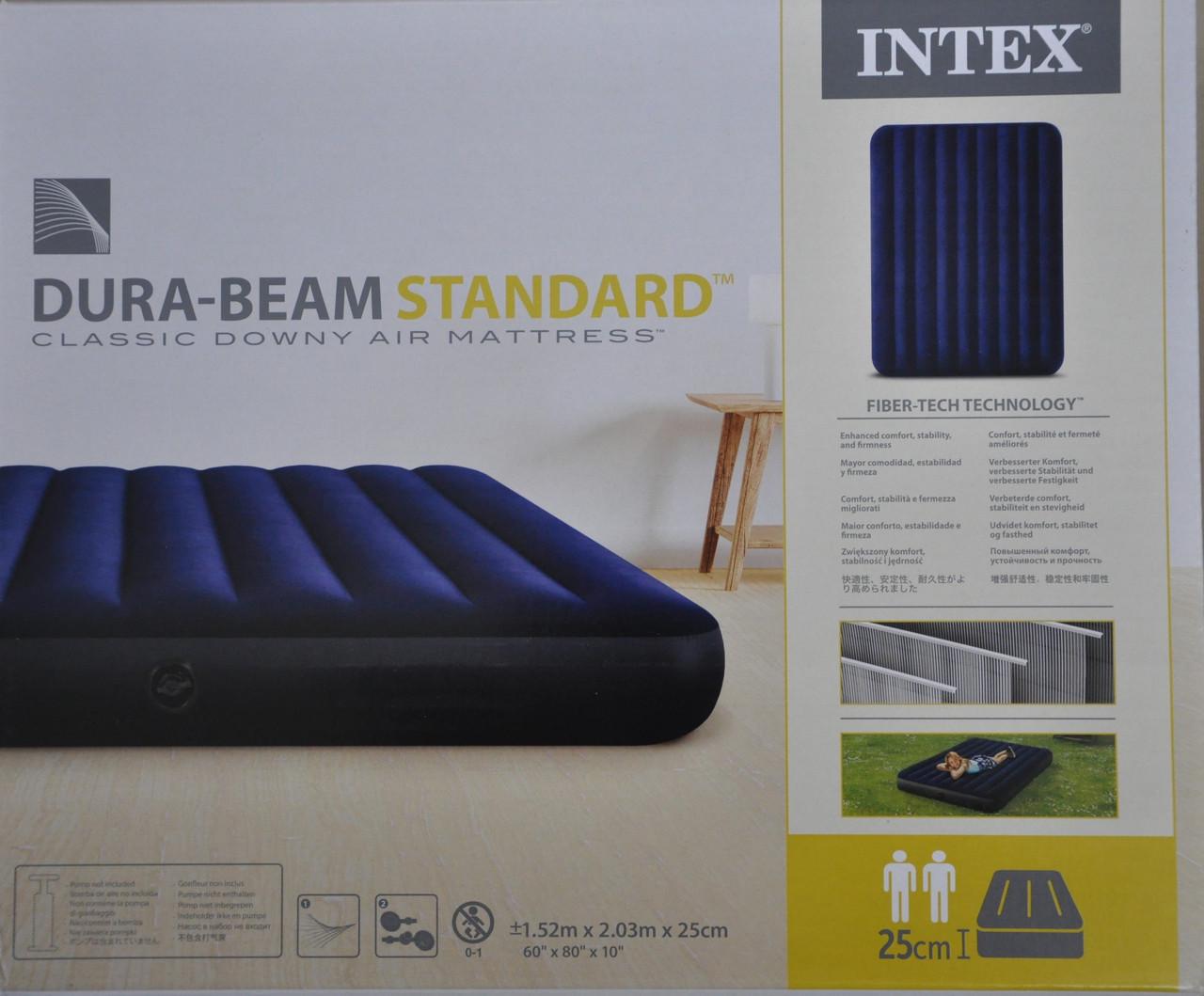 Надувной матрас двуспальный Intex 64759 с набором заплат 6 шт. 152x203x25 см (2472511810) - фото 3 Надувной матрас двуспальный Intex 64759 с набором заплат 6 шт. 152x203x25 см (2472511810) - фото 3