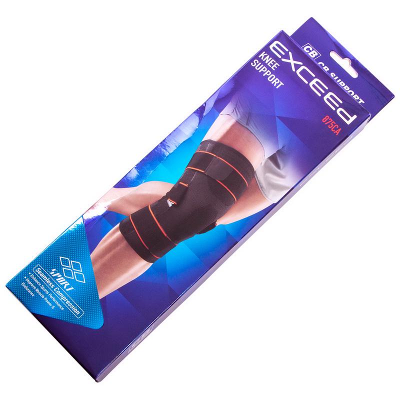 Наколінник-ортез шарнірний Zelart EXCEEDE 875CA L-XL 1 шт. Чорний/Помаранчевий (DR004401) - фото 6