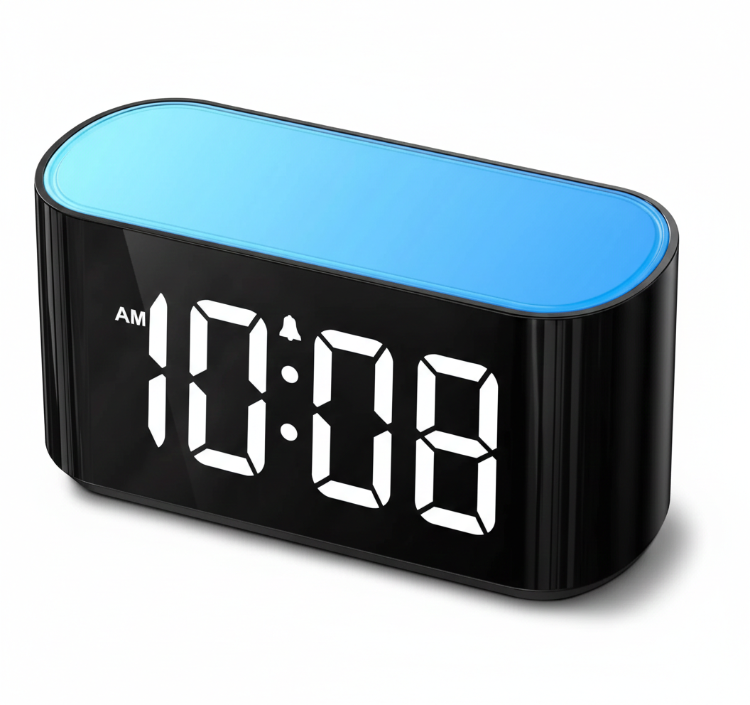 Будильник цифровой DOUMOSH Pomodoro с ночником/большим экраном и таймером (0058)