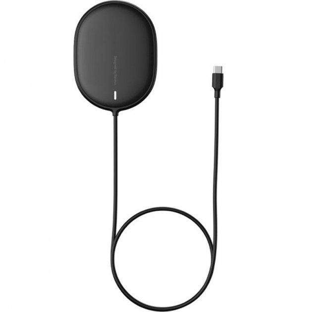 Беспроводное ЗУ Baseus Light Magnetic Wireless Charger Black (WXQJ-01)