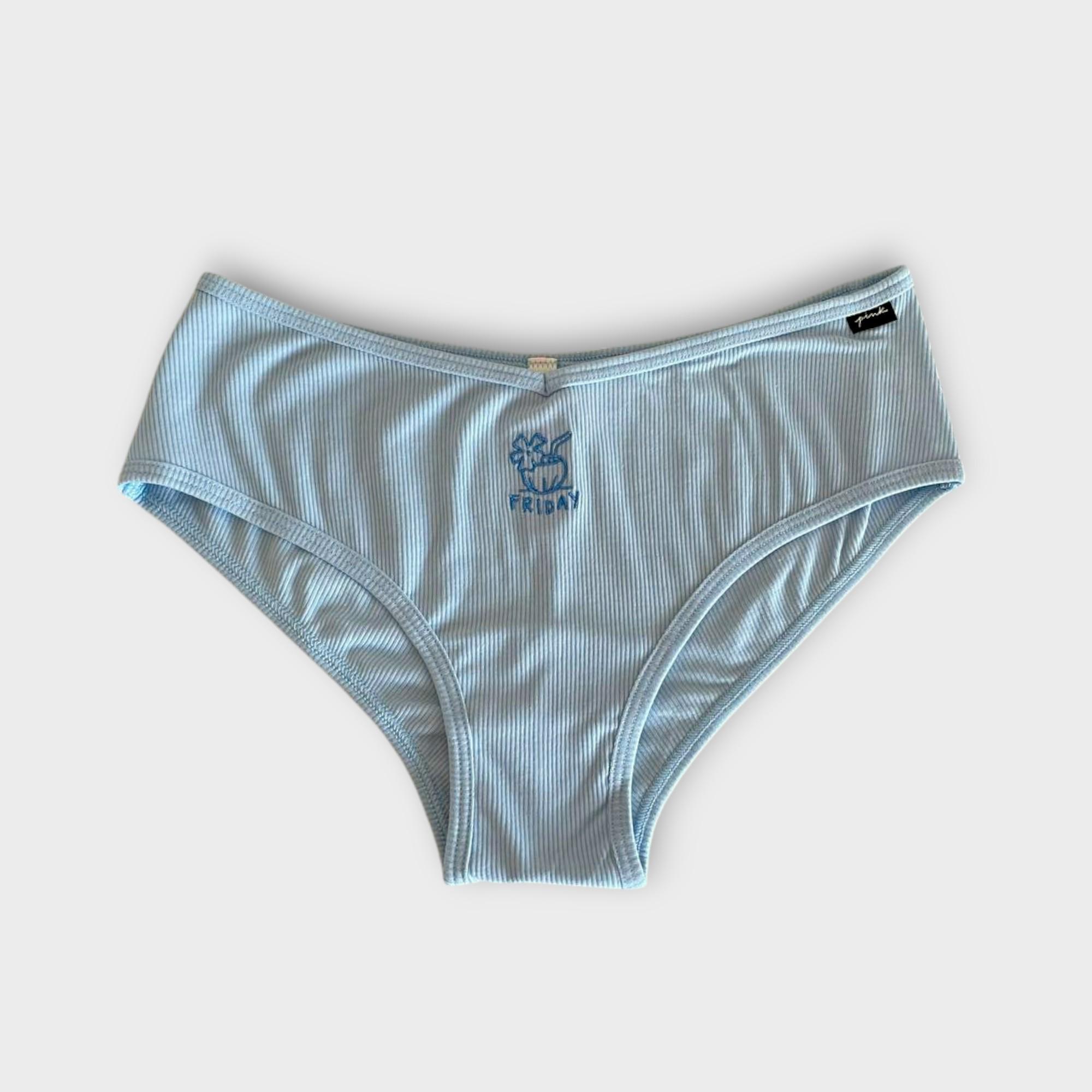 Трусики чики Victoria's Secret PINK Cotton Cheekster Panty L Голубой (23229а)