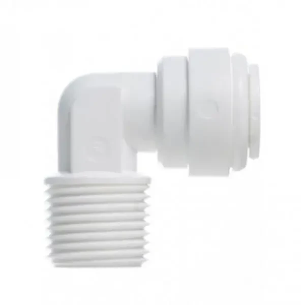 Колено Aquafilter 3/8" шланг х 1/4" РН Белый (KP-ME0604)