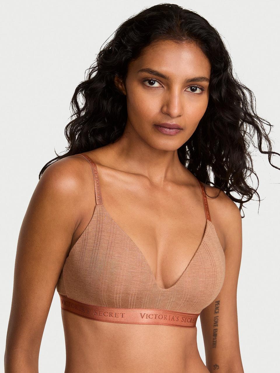 Бюстгальтер Victoria's Secret Ultra-Fine Modal Lightly Lined Wireless Bra 80D Коричневый (88222954945950)
