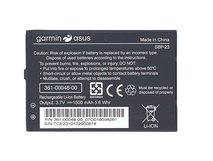 Аккумулятор для планшета Garmin-Asus SBP-23 Nuvifone A10 3,7V 1500 mAh Black