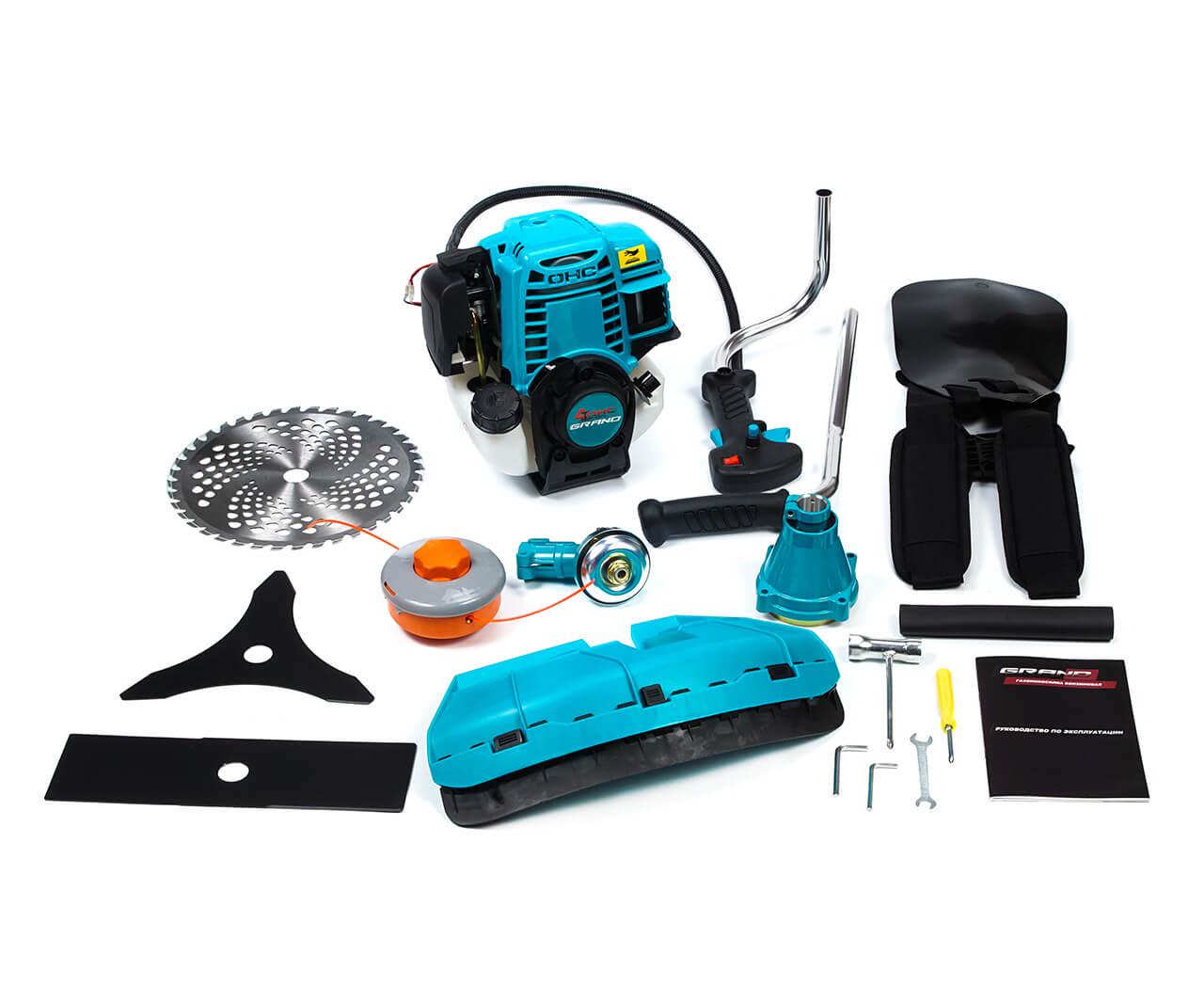 Бензокоса Grand БГ-4Т 3 ножа/1 шпуля (2506) - фото 3