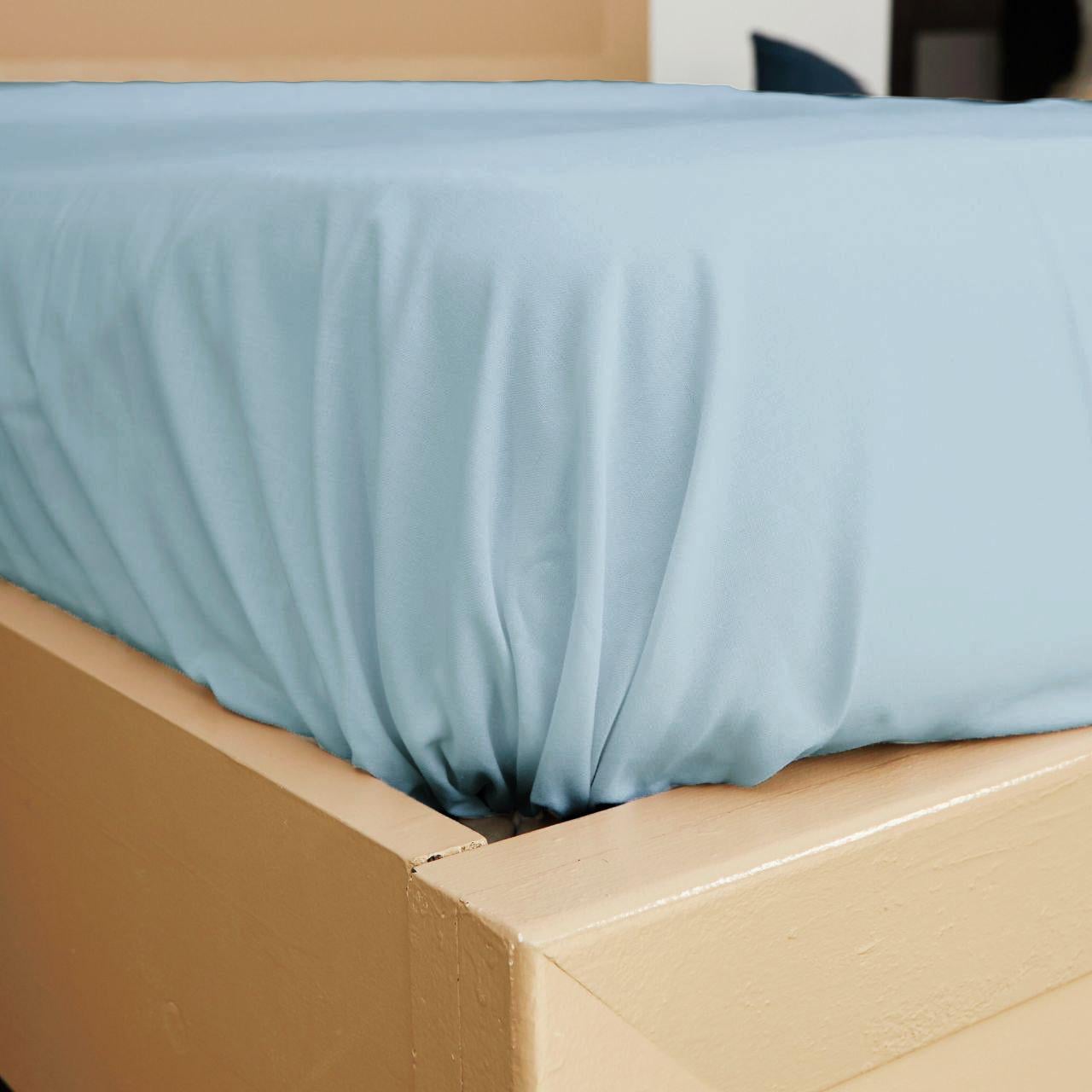 Простынь на резинке ранфорс 120х200х25 см Light sky (8016373)