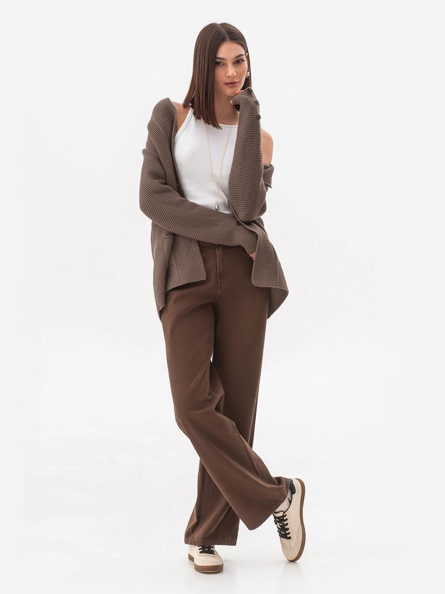 Пиджак женский рельефной вязки SVTR р.42-50 Капучино (569) - фото 6 Пиджак женский рельефной вязки SVTR р.42-50 Капучино (569) - фото 6