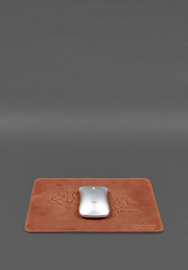 Набор настольный из натуральной кожи 5.0 с картой Украины Crazy Horse Светло-коричневый (A-028178) - фото 7