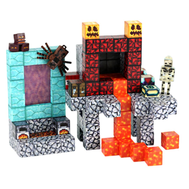Конструктор магнітний Таємничі портали у стилі Minecraft 128 ел. (25906016)