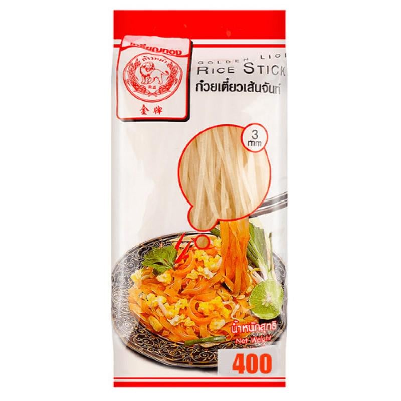Лапша рисовая Golden Lion Rice Stick 3 мм 400 г