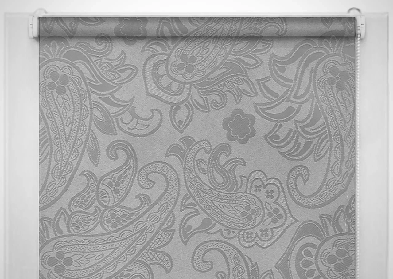 Роллета на окно Арабесс 2082 тканевая 160х160 см Серый