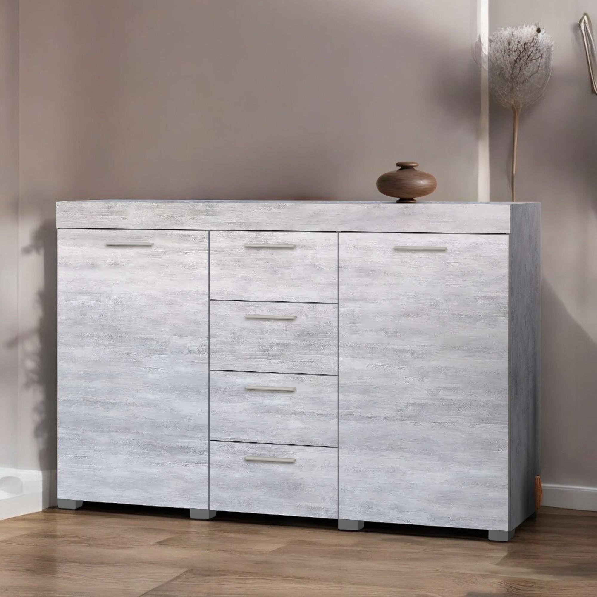 Комод з двома тумбами та висувними шухлядами Бетон (О-7) - фото 3 Комод з двома тумбами та висувними шухлядами Бетон (О-7) - фото 3