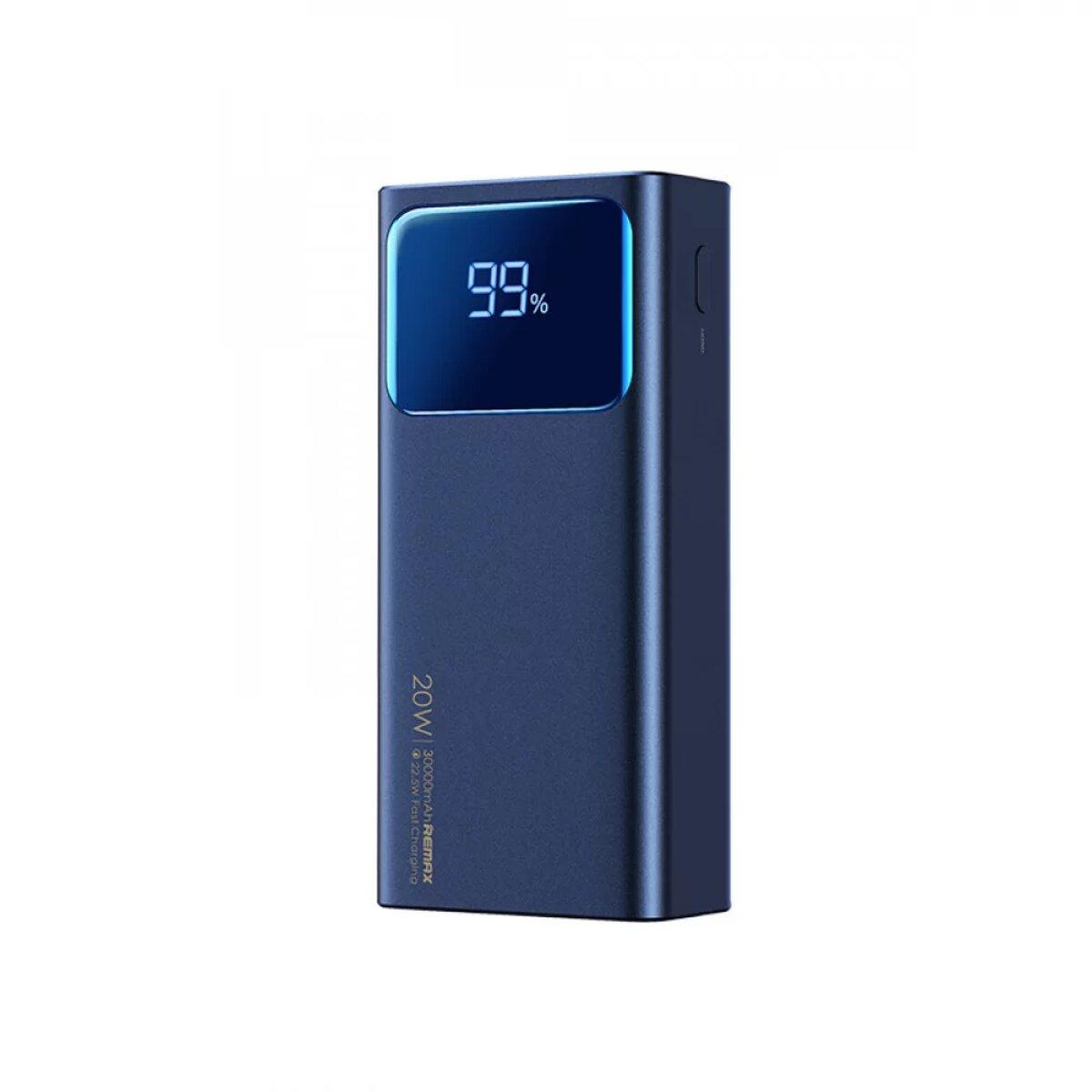 Повебанк Remax Voyage Series PD20W+QC 22,5 W Cabled Fast Charging 30000mAh Blue (RPP-571) Повебанк Remax Voyage Series PD20W+QC 22,5 W Cabled Fast Charging 30000mAh Blue (RPP-571)