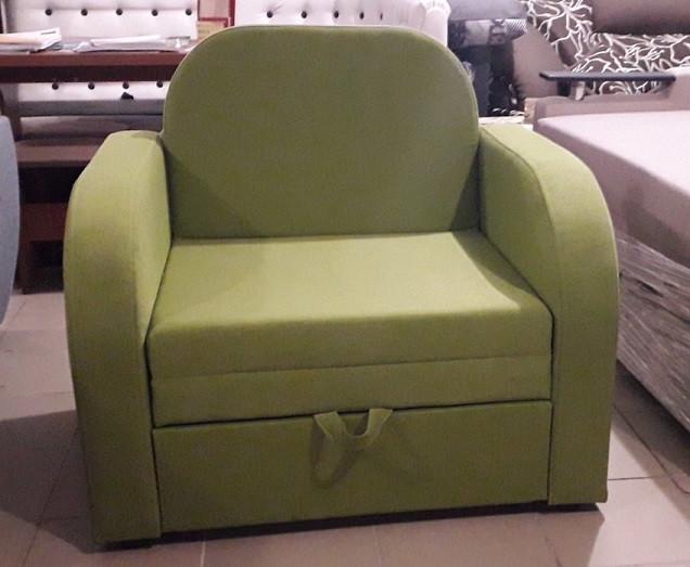 Кресло-кровать Релакс компактное раскладное для сна 85х75х94 см Зеленый