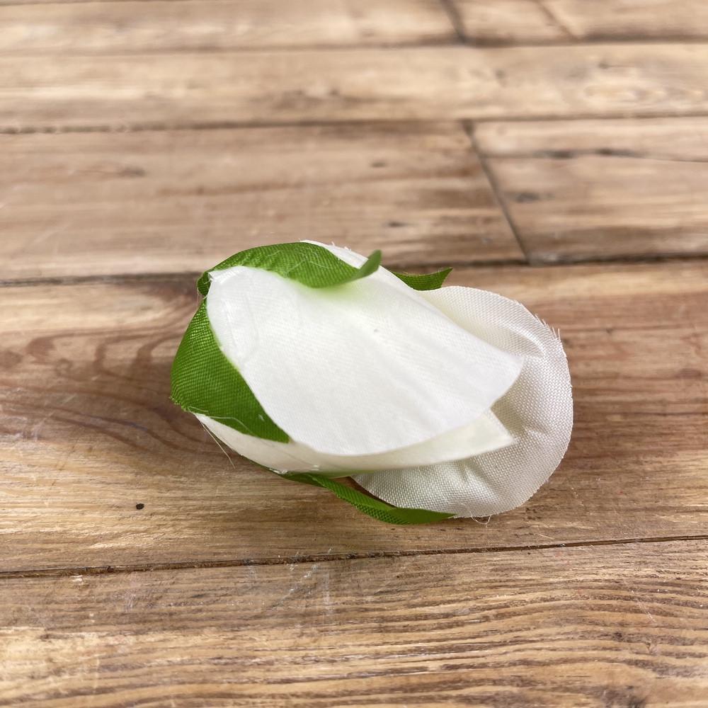 Искусственные цветы Головка розы оклахома Белый (1821-2)