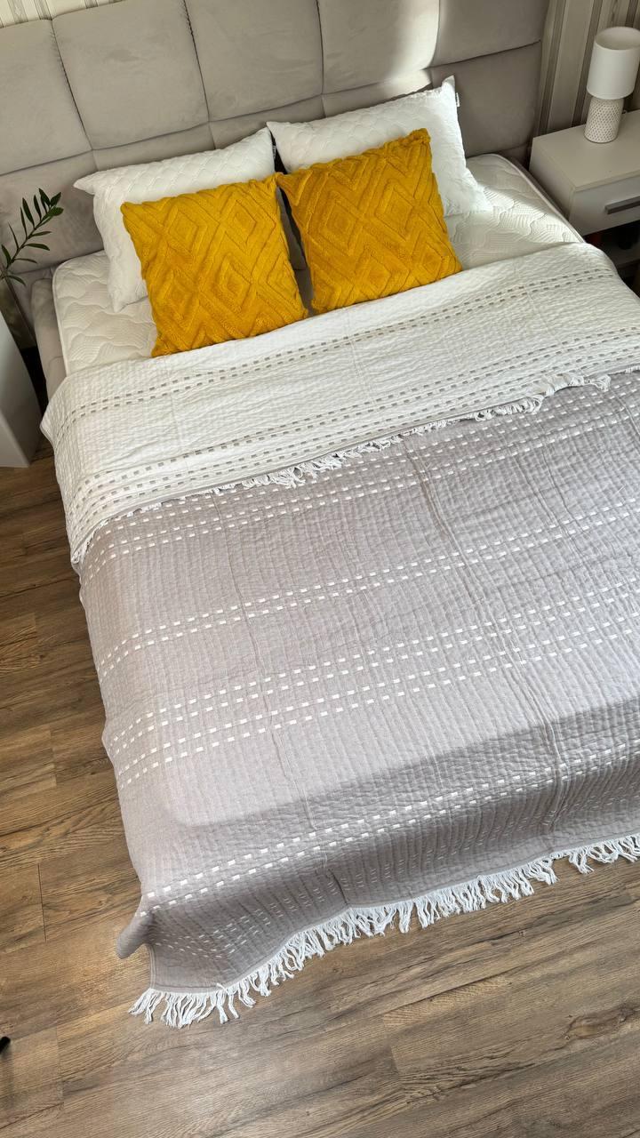 Покрывало муслиновое 200х230 см. Светло-серый (Д-muslin25-009-01) - фото 1 Покрывало муслиновое 200х230 см. Светло-серый (Д-muslin25-009-01) - фото 1