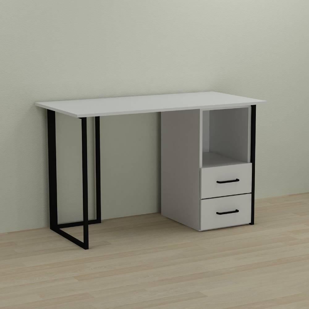 Компьютерный стол Ferrum-decor Отто ДСП 16 мм 75x120x70 см Черный/Белый (FRD-103591)