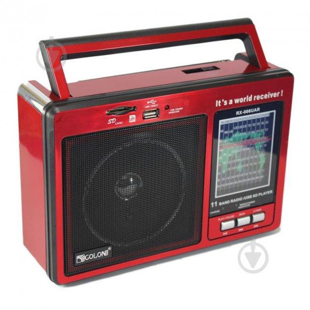 Радиоприемник GOLON-RX 006/ 0816 USB+SD Красный