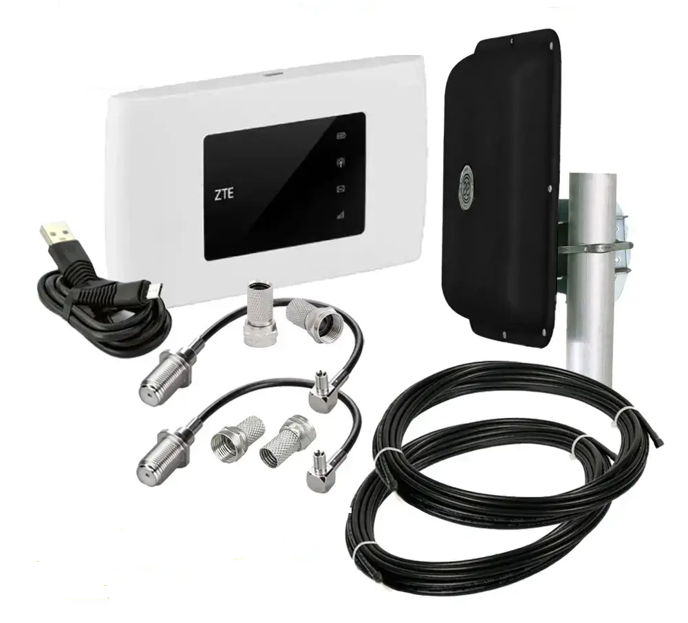 Комплект с Wi-Fi роутером ZTE MF920U и антенной MIMO Black Edition Energy до 150 Мбит/с (1749324442)