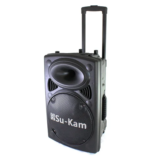 Портативная колонка Su-Kam BT 120D/212D + 2 микрофона 300 Вт 7500 mAh Black (773ff32f)