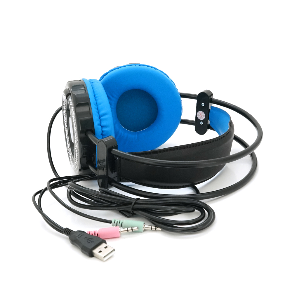 Наушники проводные Jedel GH-217 с микрофоном Черно-синий (25688806)