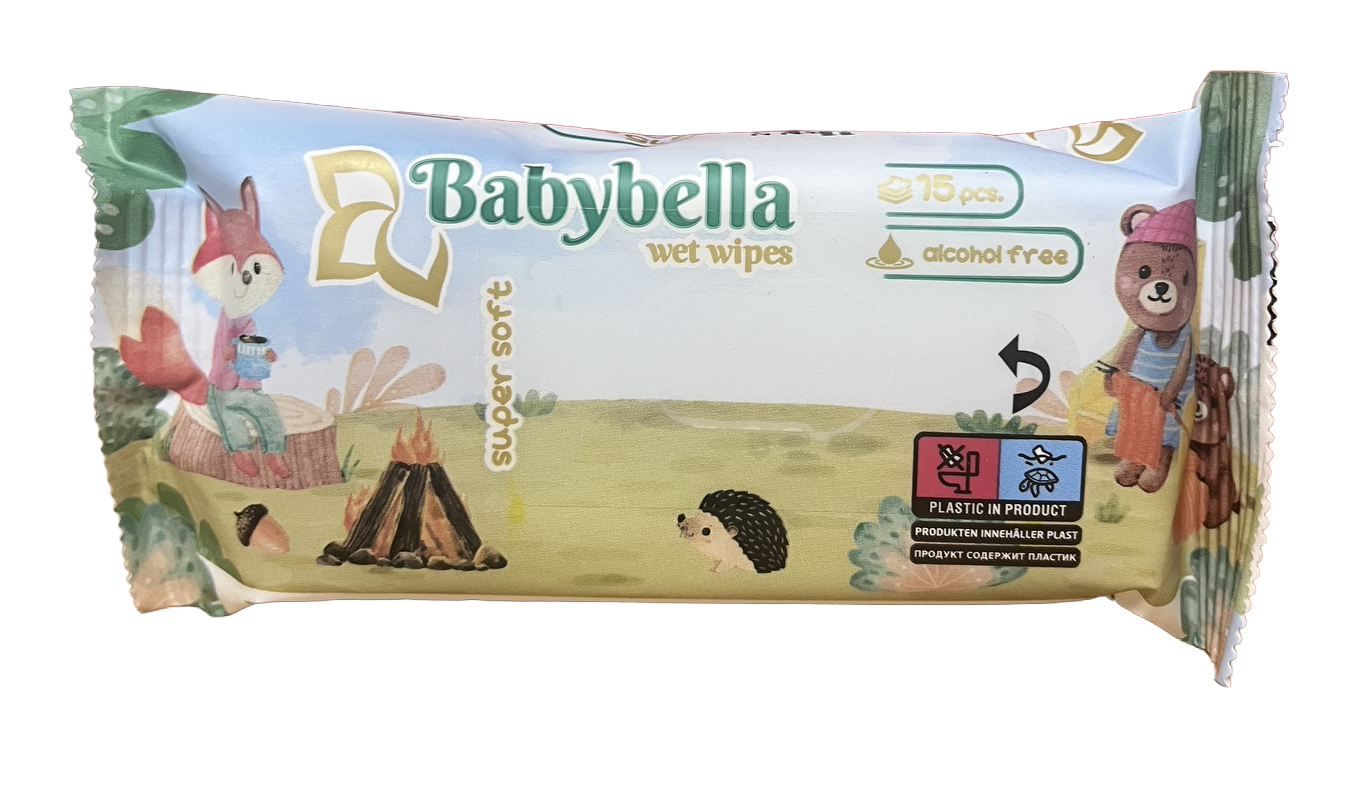 Салфетка влажная BabyBella детская 15 шт. (132350)