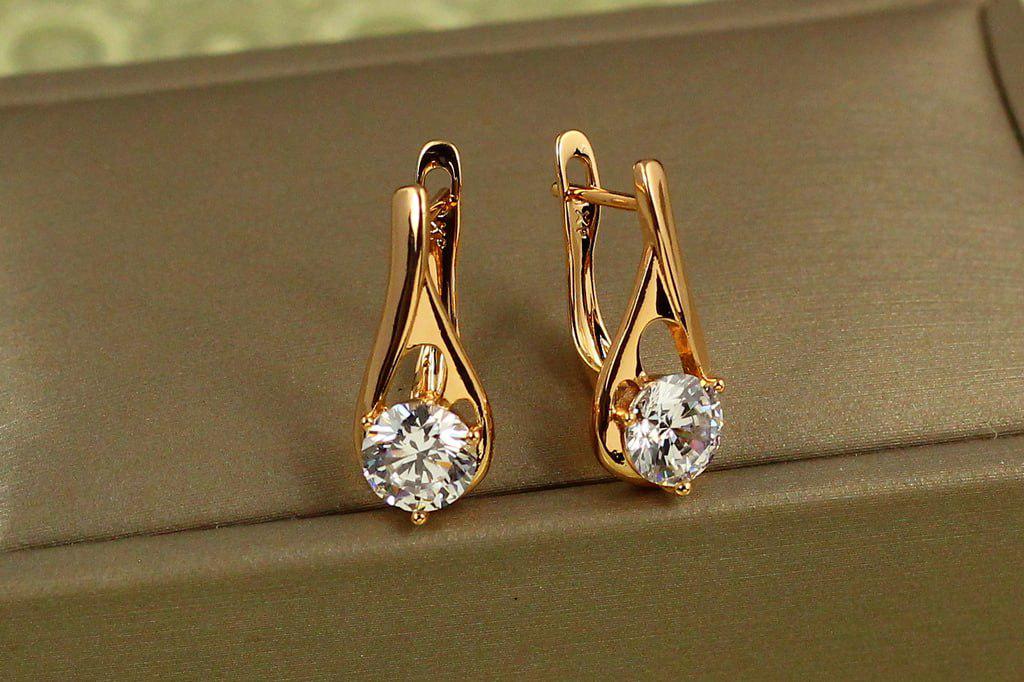 Серьги Xuping Jewelry Бриф 1,9 см Золотистый (29411154)