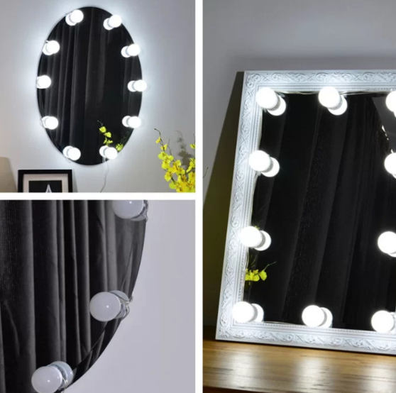 Led підсвічування дзеркала для макіяжу Vanity Mirror Lights 10 лампочок - фото 3 Led підсвічування дзеркала для макіяжу Vanity Mirror Lights 10 лампочок - фото 3