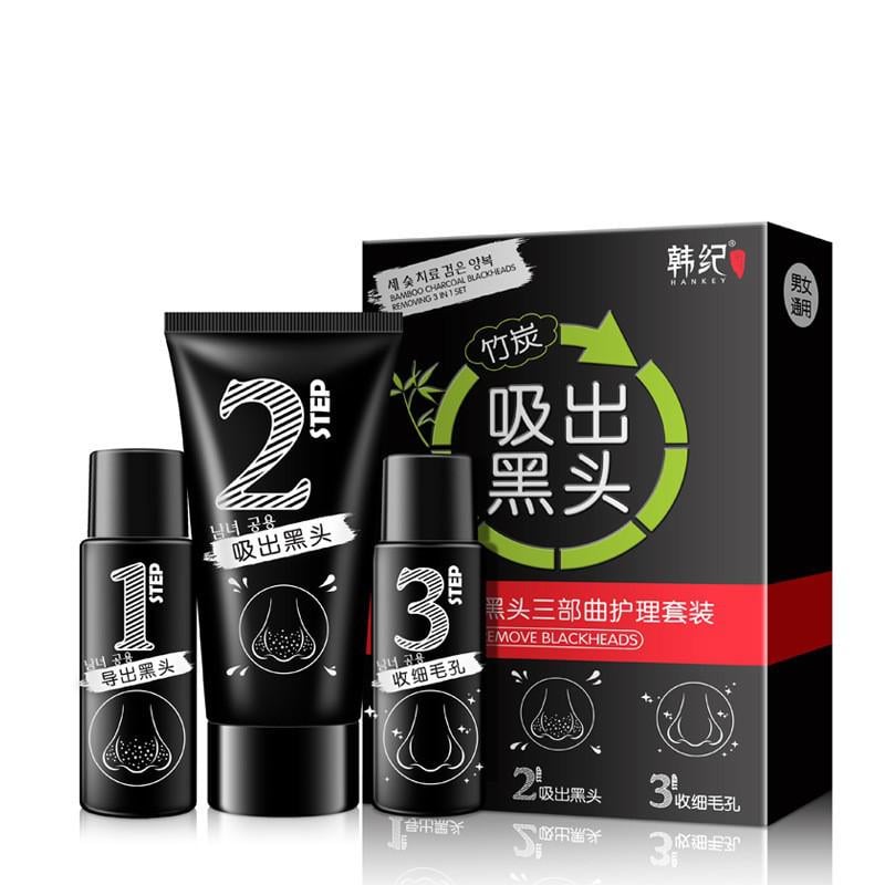 Набор для удаления черных точек Hankey BAMBOO CHARCOAL BLACKHEAD 3в1 set (0104024)