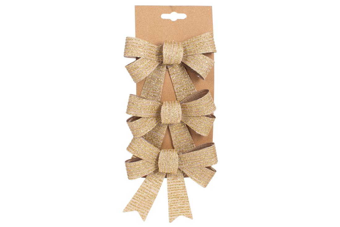 Новогодний подвеска BonaDi Бант 3 шт. (821-218)