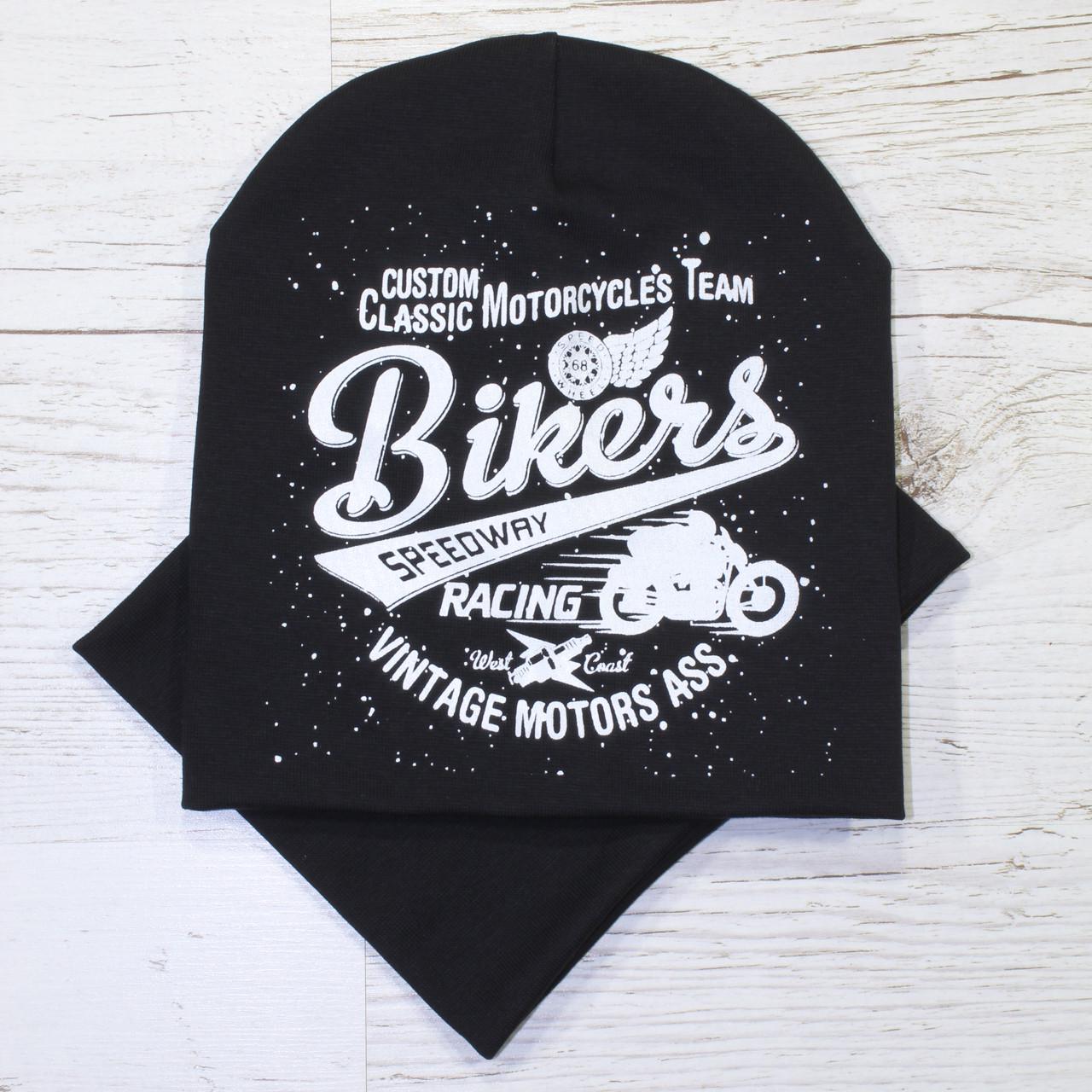 Детская шапка с хомутом Кahta "Bikers" р. 48-52 (OC-231)