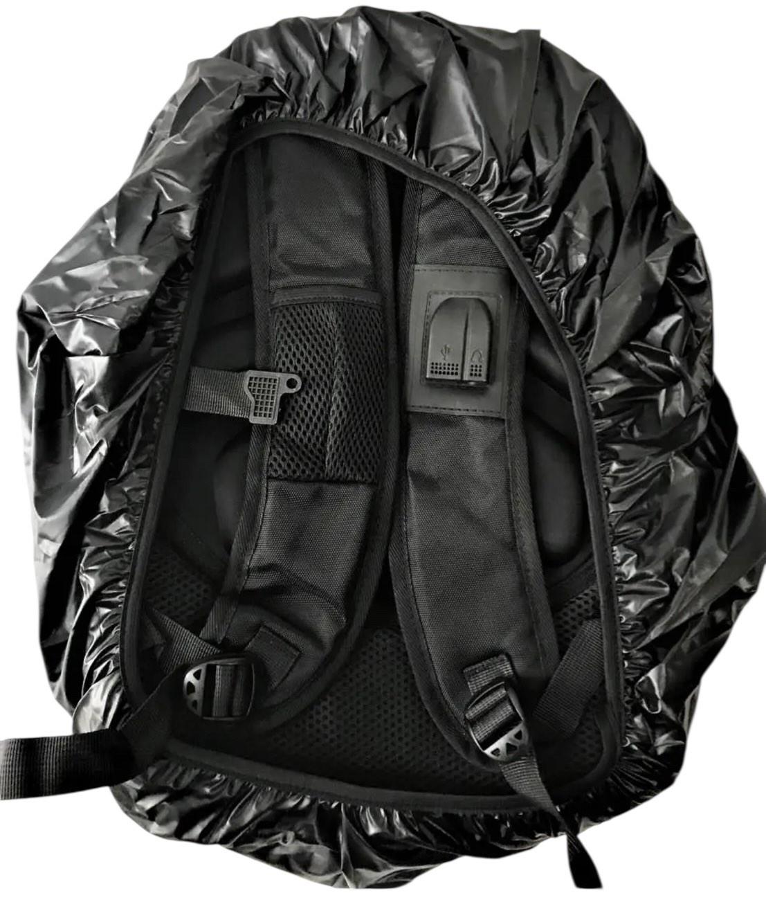 Рюкзак тканинний Victory ортопедичний з металевою ручкою/дощовик/usb шнур Чорний (2002M) - фото 10 Рюкзак тканинний Victory ортопедичний з металевою ручкою/дощовик/usb шнур Чорний (2002M) - фото 10