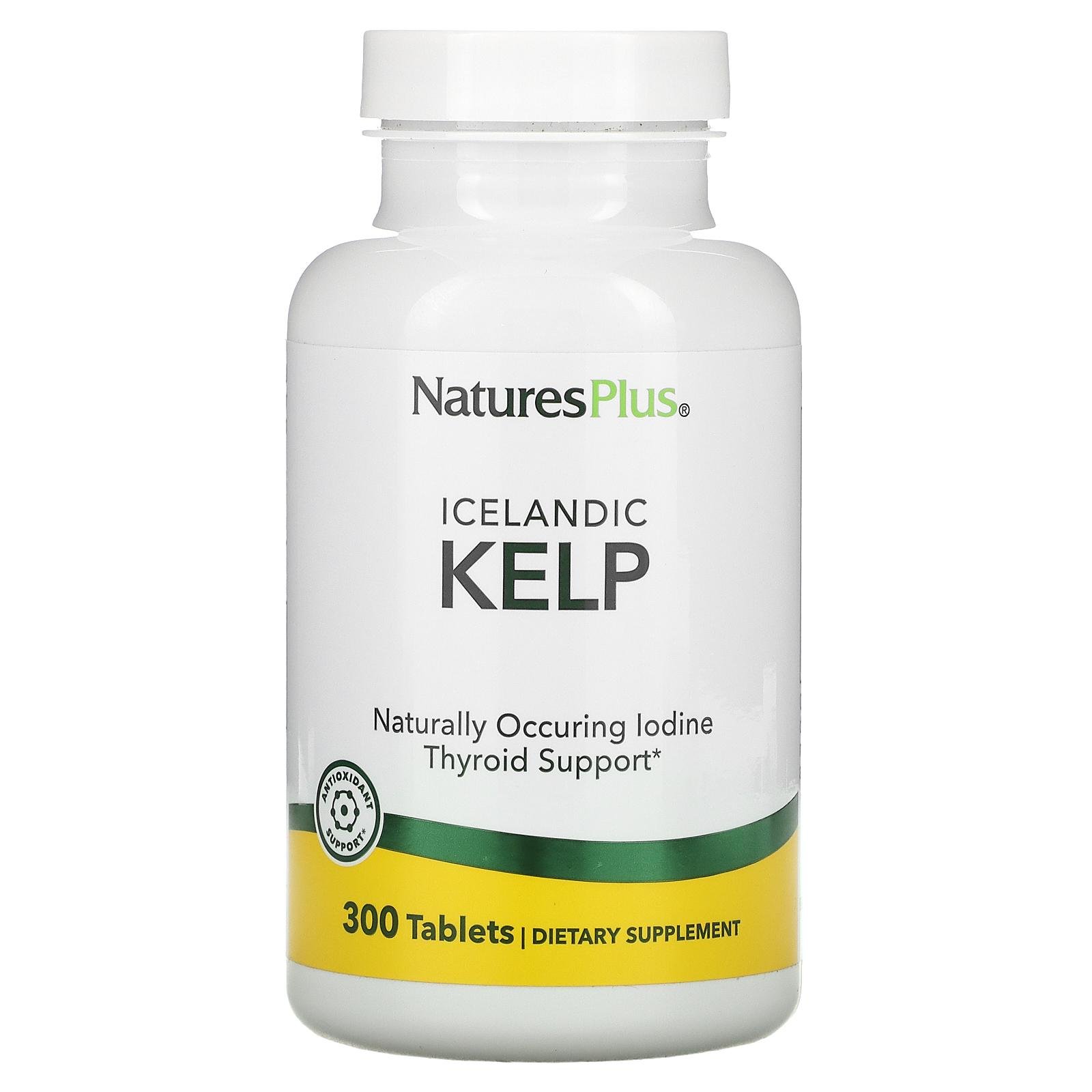 Бурые водоросли Nature's Plus Icelandic Kelp 300 Tablets